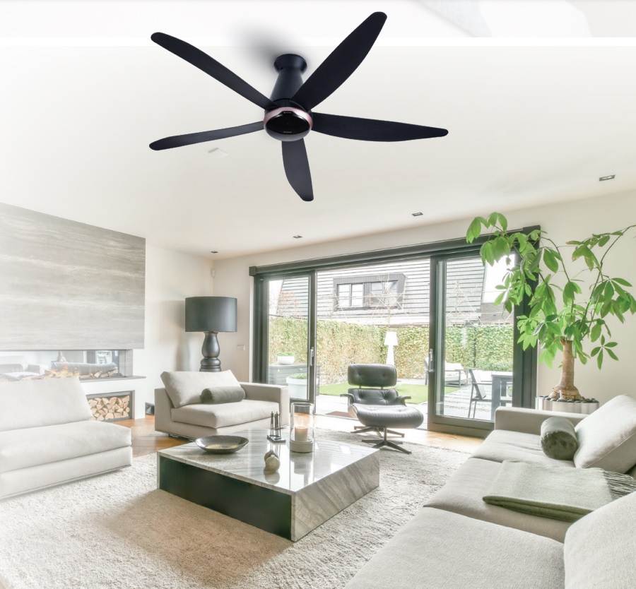 Quạt Trần Panasonic 5 Cánh Màu Đen F-60FEN - Nanoe™ X